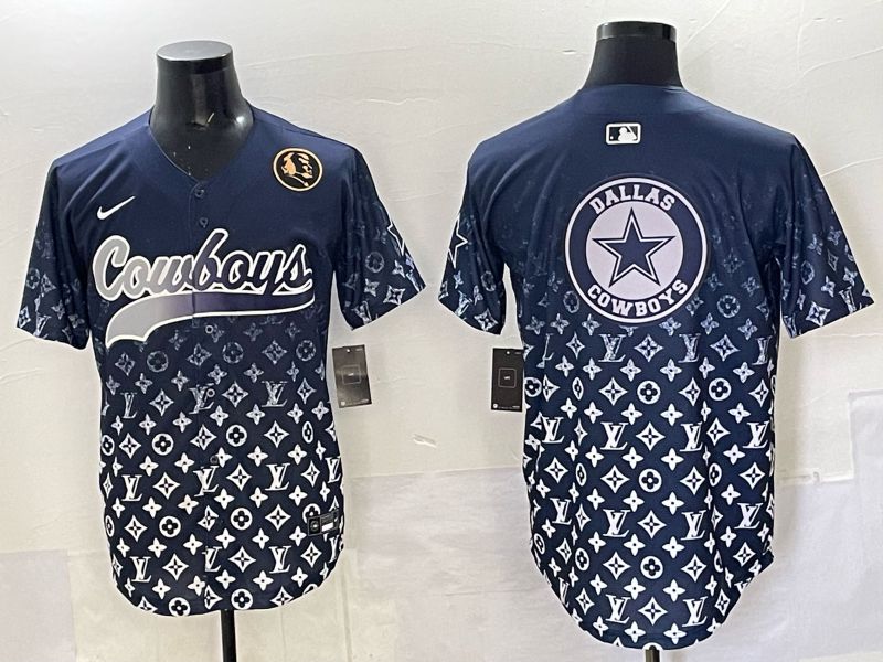 Men 2025 Dallas Cowboys Blank Drak Blue Nike Limited NFL Jersey 022